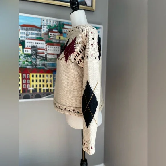 Academia Rumère Classe, 100% Wool Soft Chunky Knit From Japan Cottage Cozy - M - Picture 11 of 14